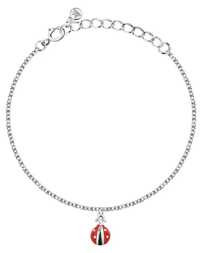 Idée cadeau de baptême : bracelet enfant argent avec coccinelle Dono