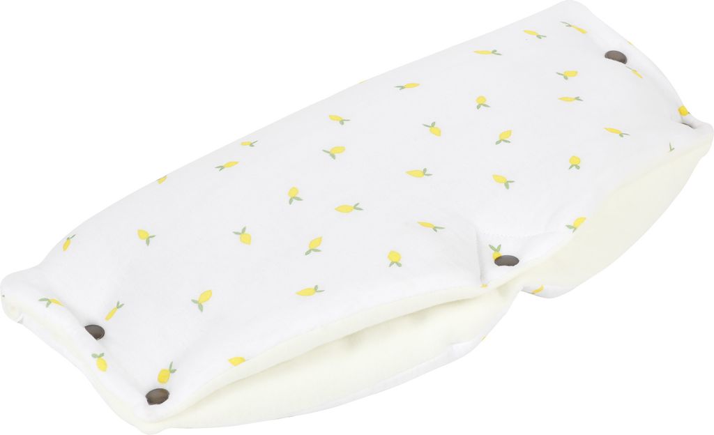 KraftKids Kinderwagenmuff Musselin gelbe Zitronen Musselin gelbe Zitronen