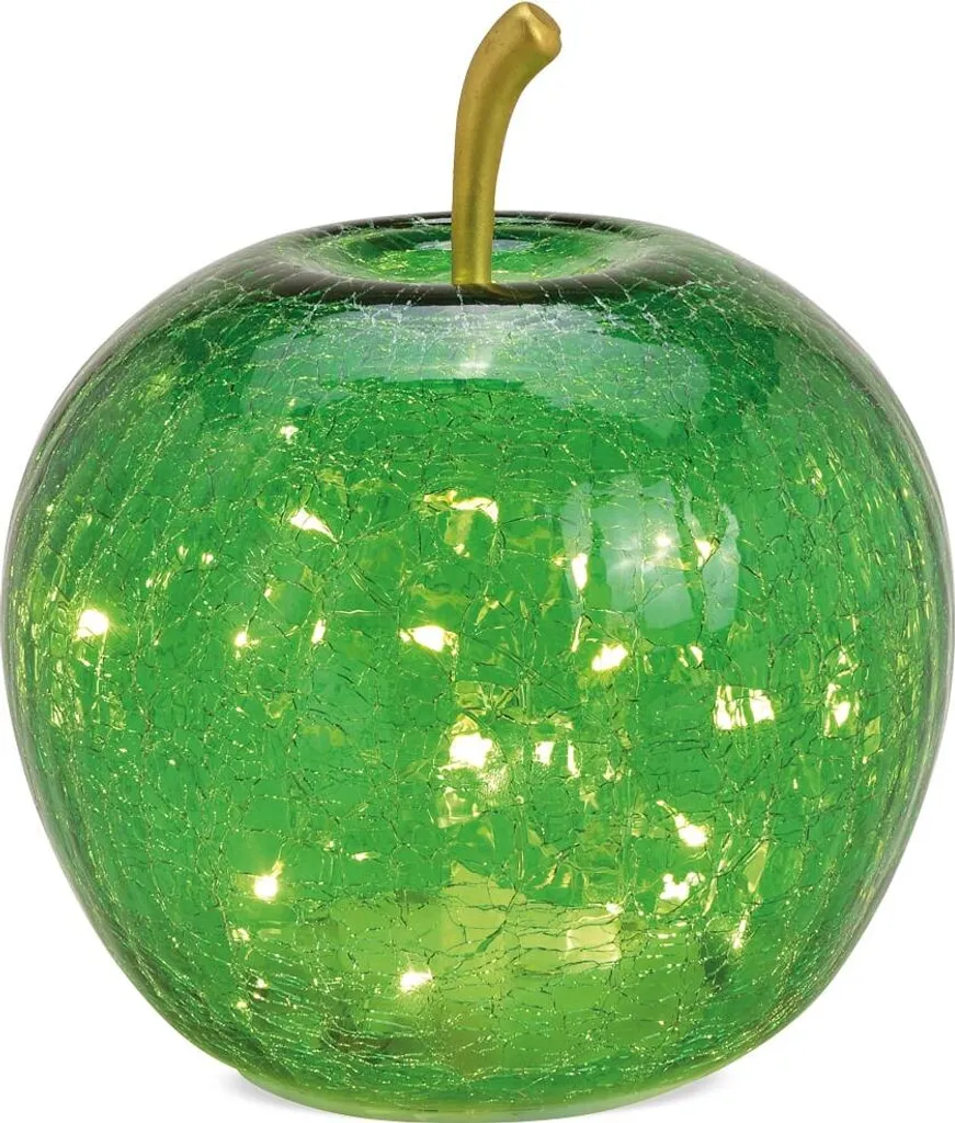 Decorazione Mela Verde di Natale 20 LED Timer | Atmosfera Invernale