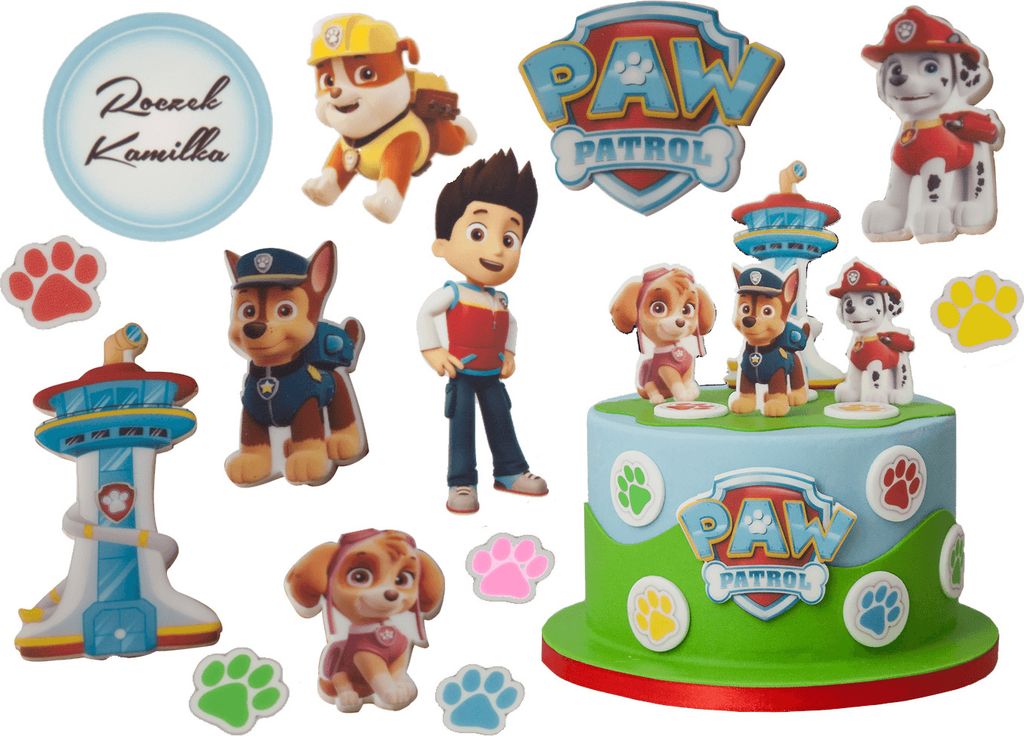 SweetFanaberia | Tortendekorationsset, bedruckt PAWPATROL - Produktbild