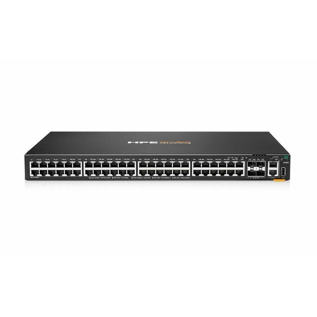 HPE Aruba Networking CX 6200F 48G 4SFP Switch, Managed, L3, Gigabit Ethernet (10/100/1000), Rack-Einbau, 1U