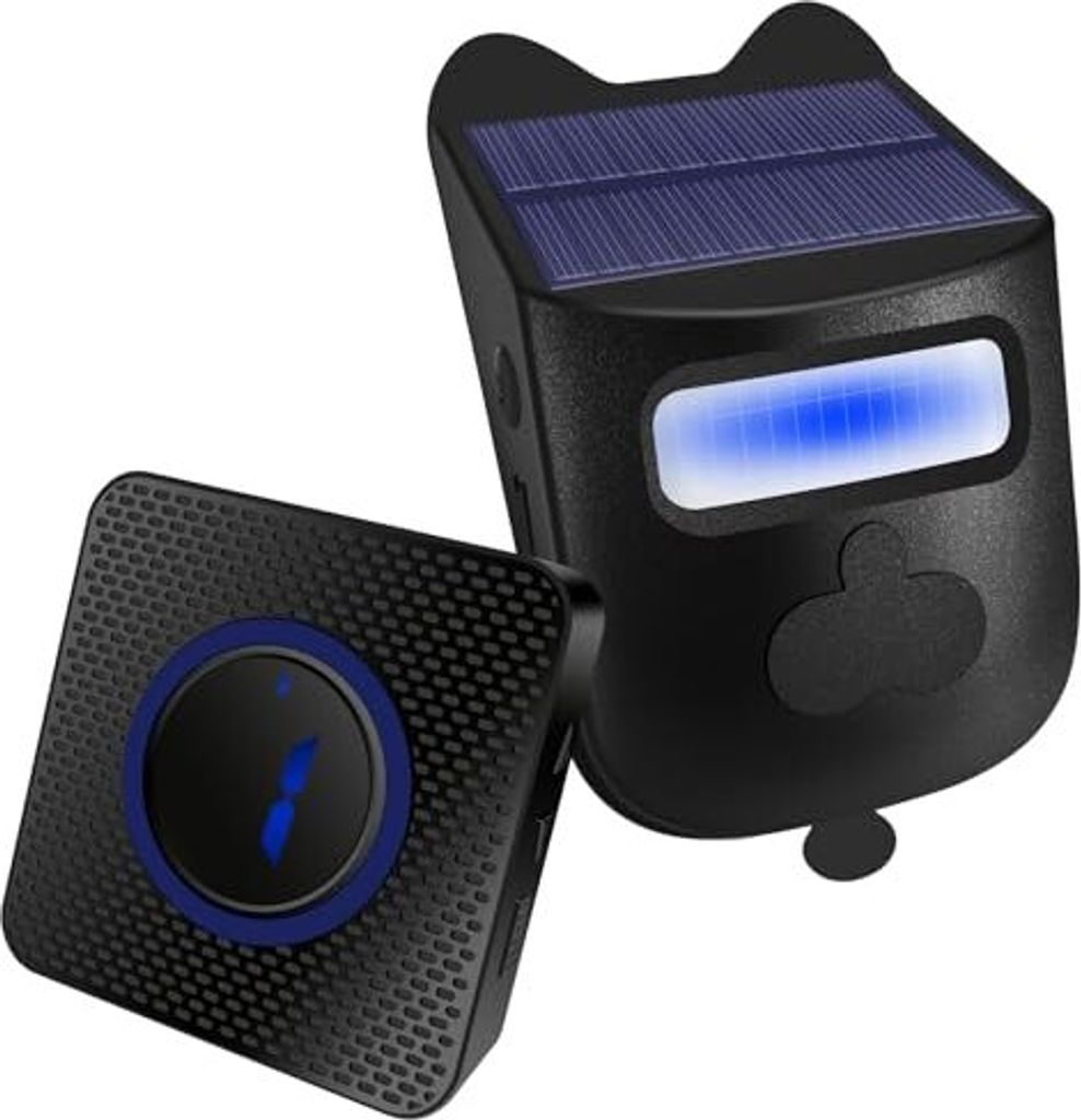 Türklingel-Kit, Solar Allee Alarm Motion Sensor Outdoor Security Sirene, 200-300 Meter Abstand drahtloses Getriebe, 1 elektronischer Plug-in-Empf...