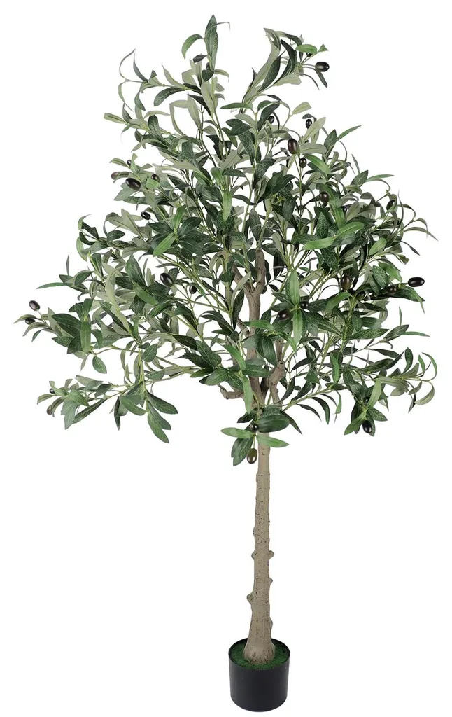 Olivier artificiel 150 cm feuillage dense - Arbre déco aspect naturel