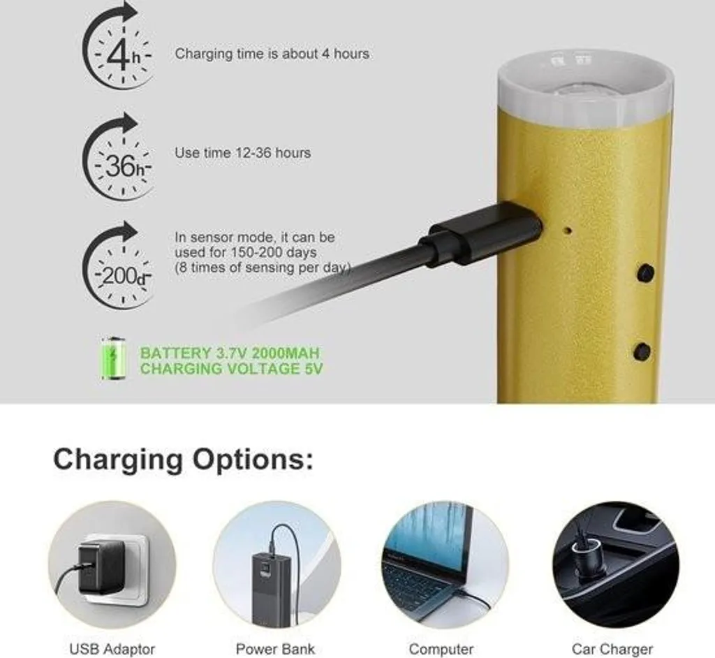 Applique murale rechargeable dorée lot de 2 avec intensité modulable