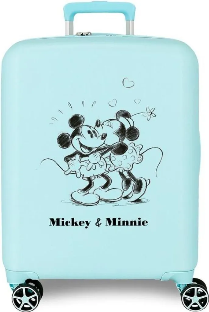 Valise Cabine Mickey et Minnie Disney - Bagage Rigide 55cm pour Enfant