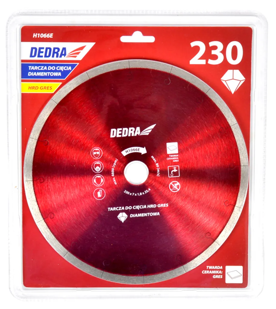 Dedra H1064E Disco Diamantato Sottile 180mm per Gres e Vetro - Qualità - 4