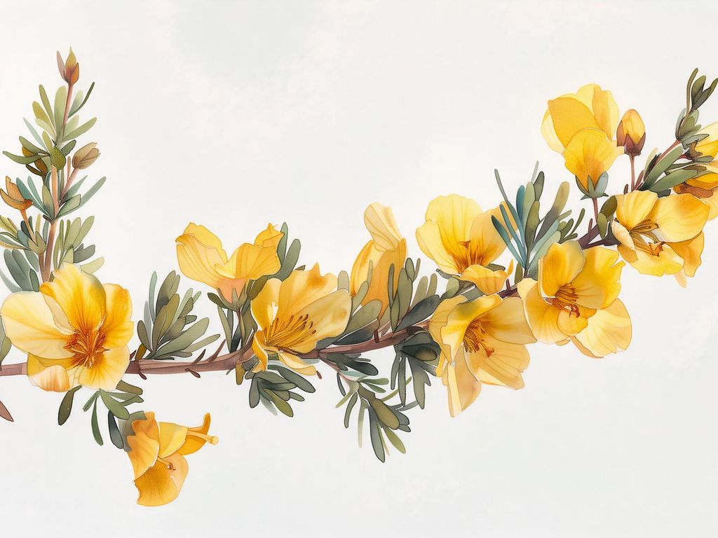 Plakat 40x30cm Gelbe Blumen