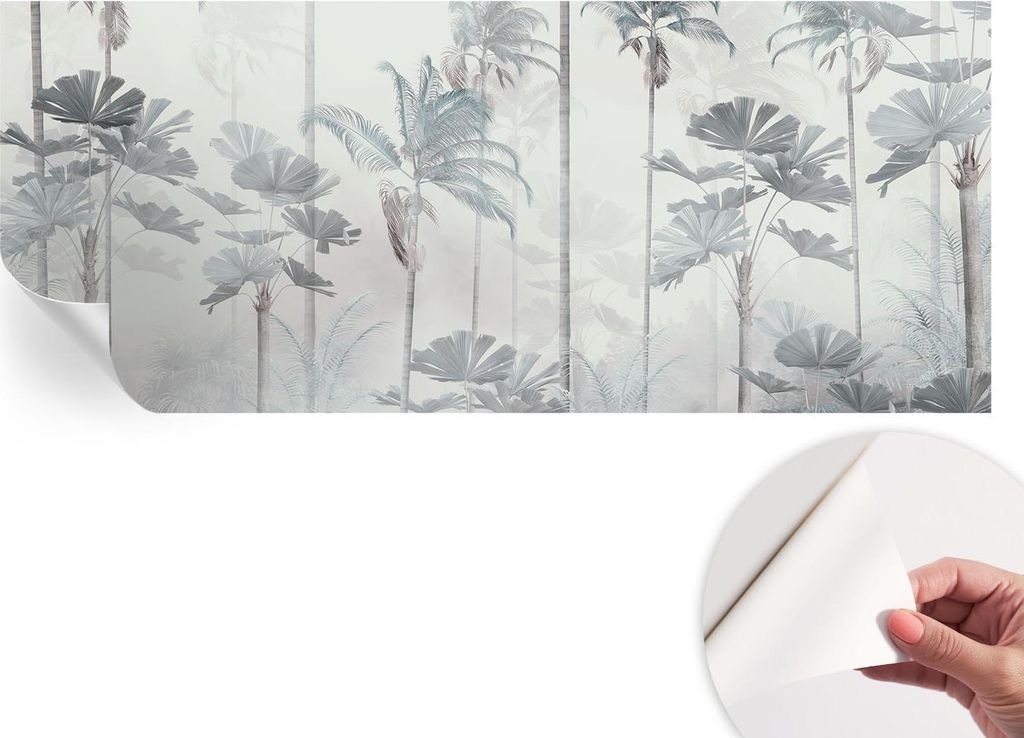 Selbstklebende Wandtapete - Dekorative Tapete für Wohnzimmer - Klebefolie für Wandbilder - Tapetenfolie für Wanddekoration - 208x146 cm - Tropis...