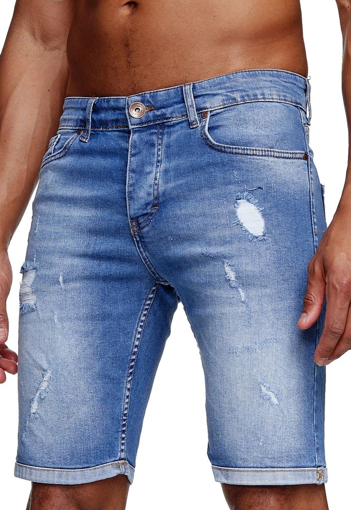 Reslad Jeans Shorts Herren Kurze Hosen Sommer l Used Look Produktbild 