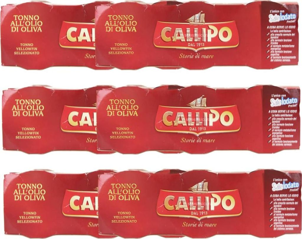 6X Callipo Tonno All'olio d'oliva, Thunfisch in Olivenöl, Produktbild 