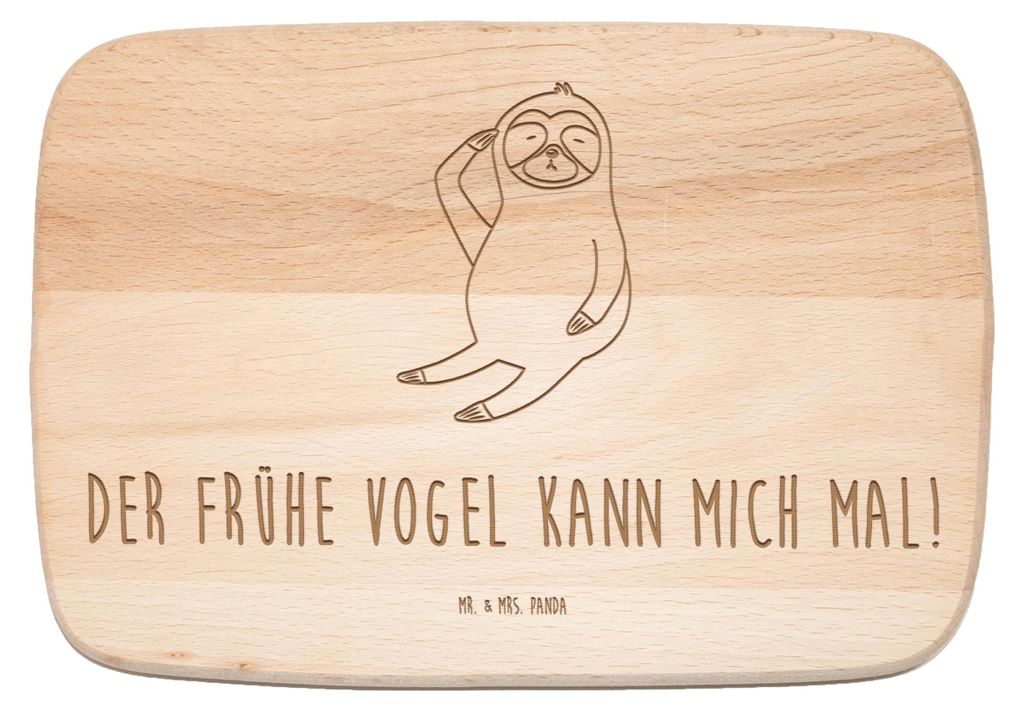 Mr. & Mrs. Panda Schneidebrett Holz Faultier Vogel - Transparent - Geschenk, Holzbrett, Spinner, schneidbrett, Frühstücksbrettchen, Holzbrettchen...