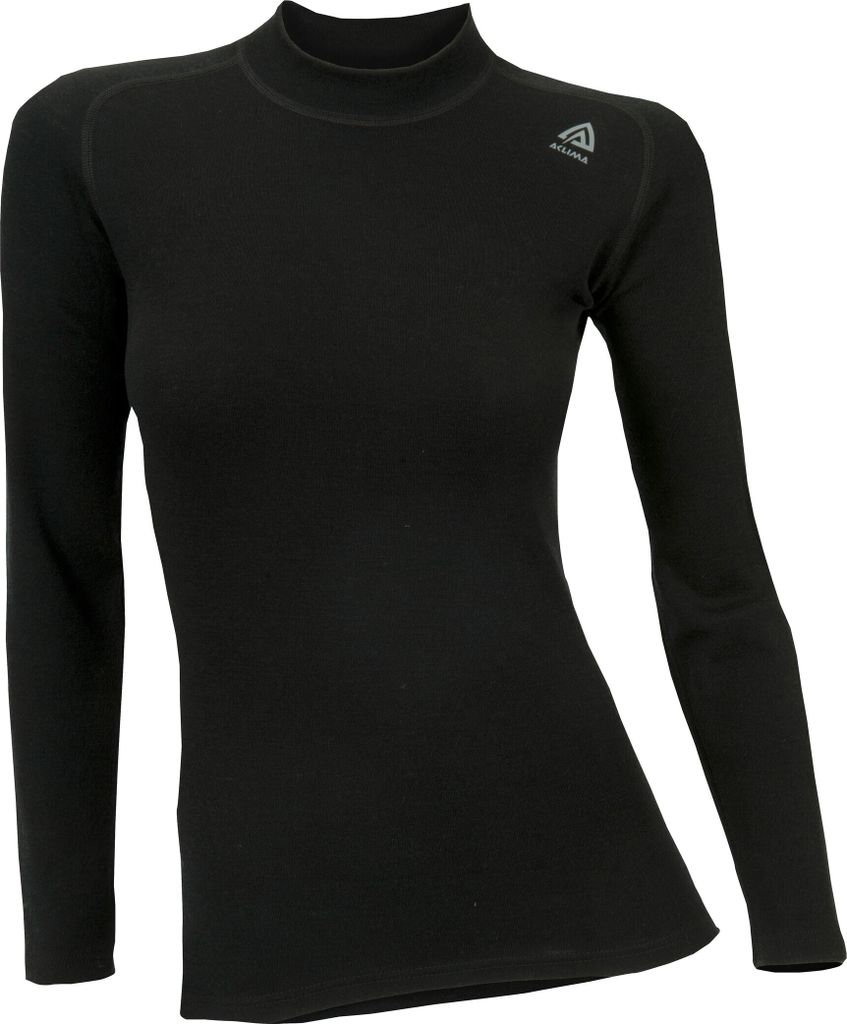 Aclima WarmWool Women's Crew Neck Shirt, Farbe:jet black, Größe:S