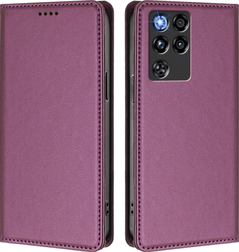 Custodia in pelle per ZTE nubia RedMagic 11 Pro, custodia flip magnetica in Finto cuoio con supporto Viola