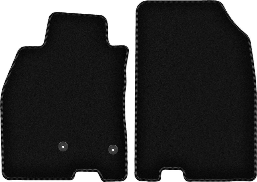 Wielganizator Velours-Autoteppiche vorne – passend für Renault Megane III (Schrägheck, Coupé, Grandtour, Kombi, Bj. 2008-2015) – schwarz, pa...
