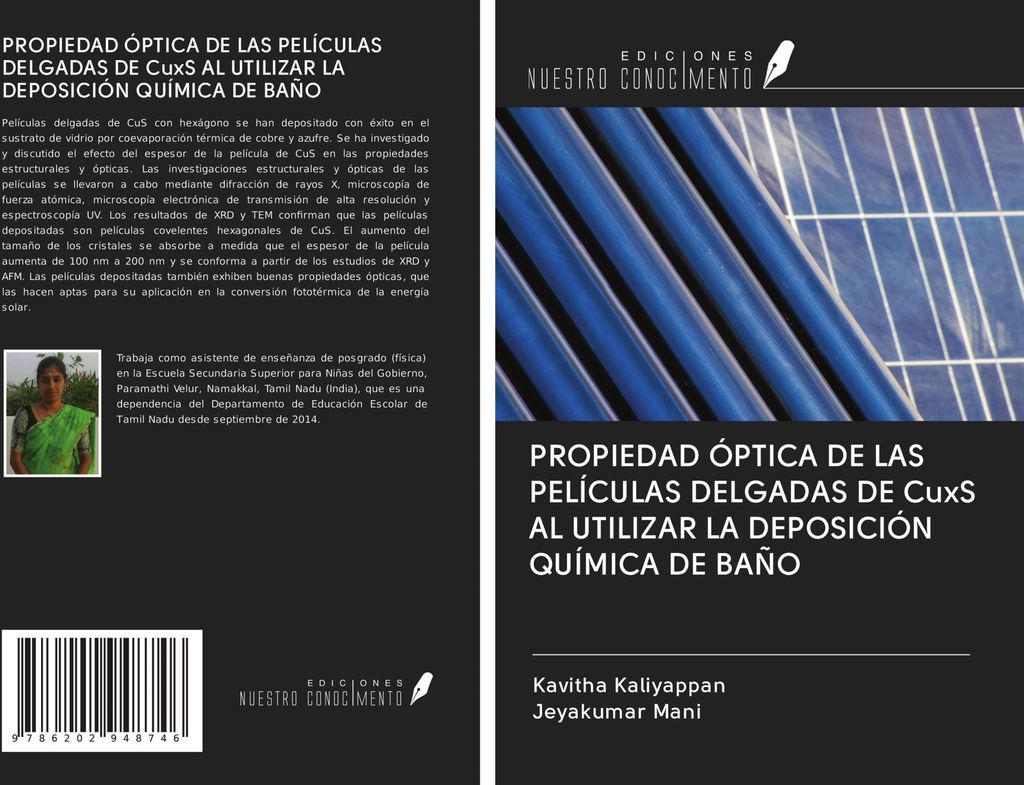 PROPIEDAD ÓPTICA DE LAS PELÍCULAS DELGADAS DE CuxS AL UTILIZAR LA DEPOSICIÓN QUÍMICA DE BAÑO