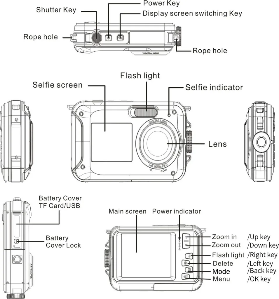 Regalo Perfetto: Fotocamera Subacquea Bambini e Adulti 2.7K 48MP - 4