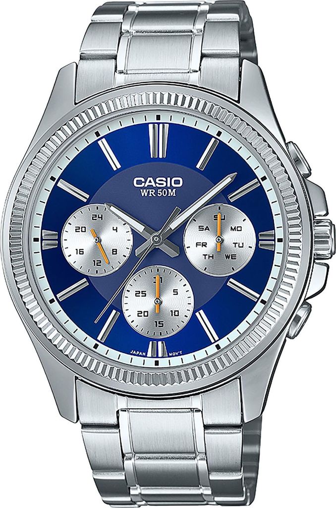 Casio Herrenuhr Armbanduhr Edelstahlband MTP-1375PD-2A1VEF