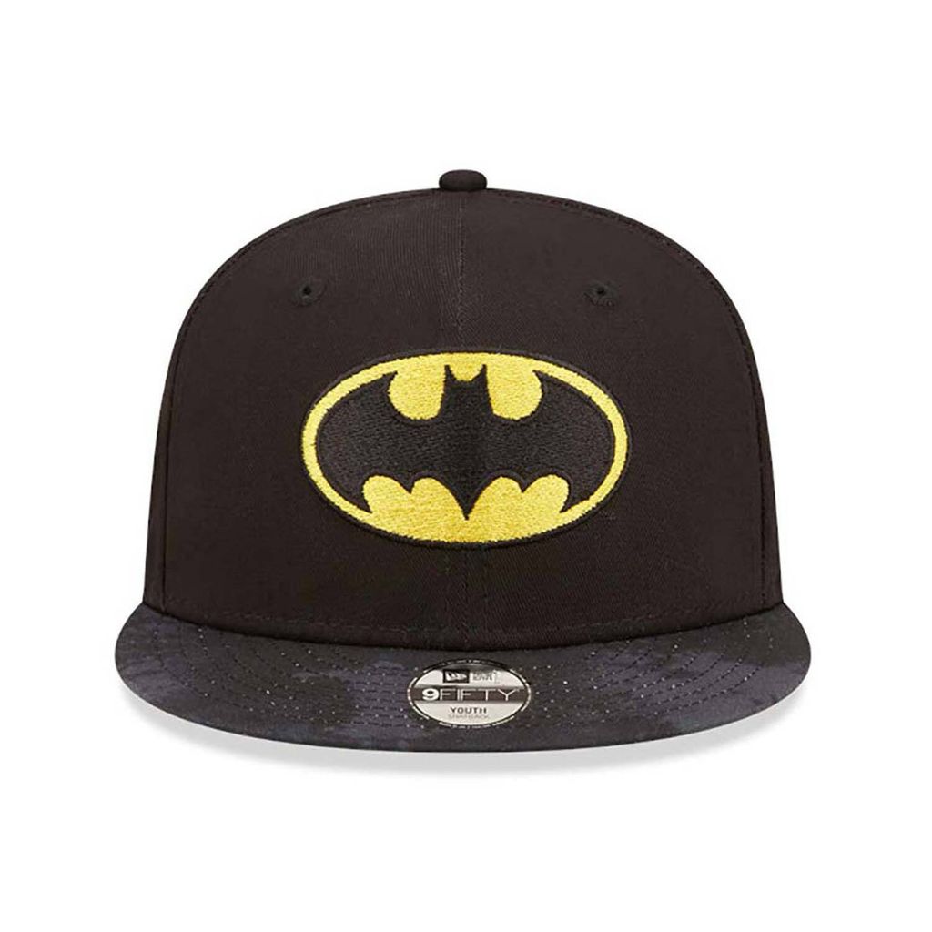 NEW ERA 9FORTY KIDS CHYT DC Comics AOP Black BATMAN BLK Caps - GDC