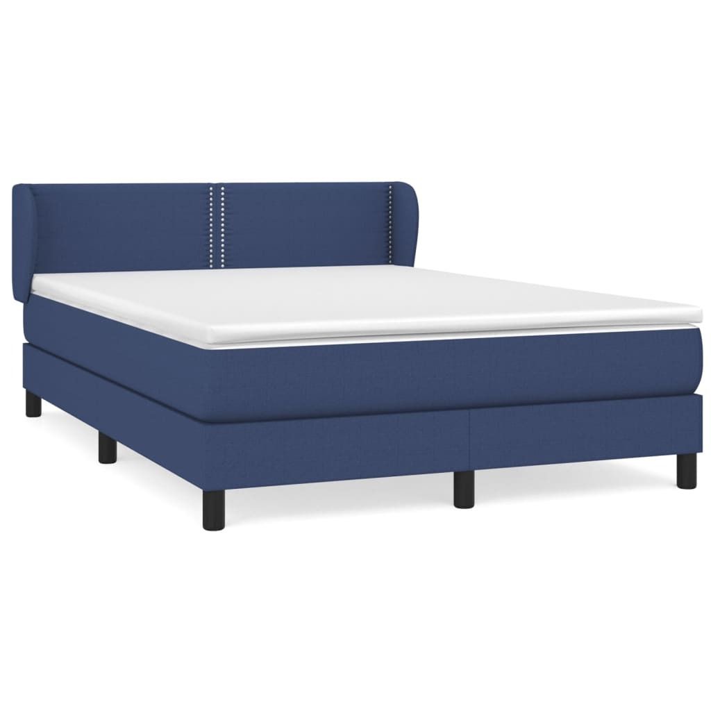 "SALE 2026"Boxspringbett/bettgestell - Bettrahmen - Doppelbett - mit Matratze Blau 140x200 cm Stoff - Polsterbett Klassische Betten DE6561713