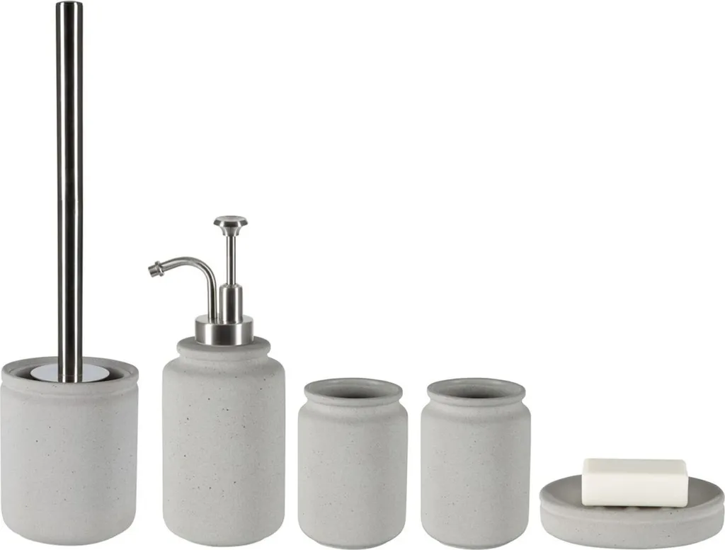 Set Bagno Effetto Pietra Spirella Cement | Materiali Natural Design