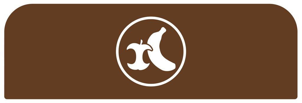 Rubbermaid Hinweisschild 2155325 f.Behältereinheit 87l Bioabfall br