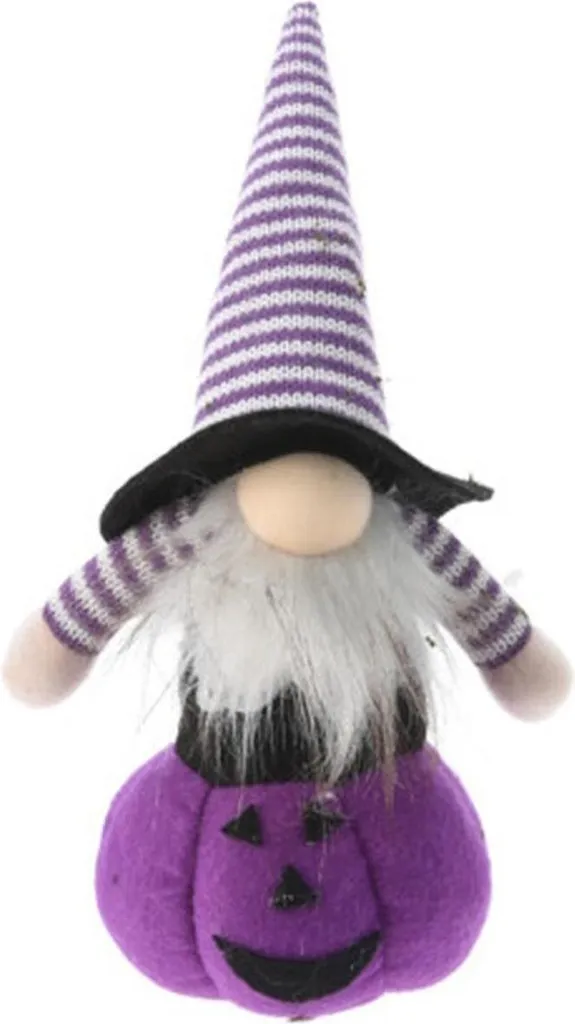 Statue décorative citrouille Halloween 25cm LED - Ornement de table Goth