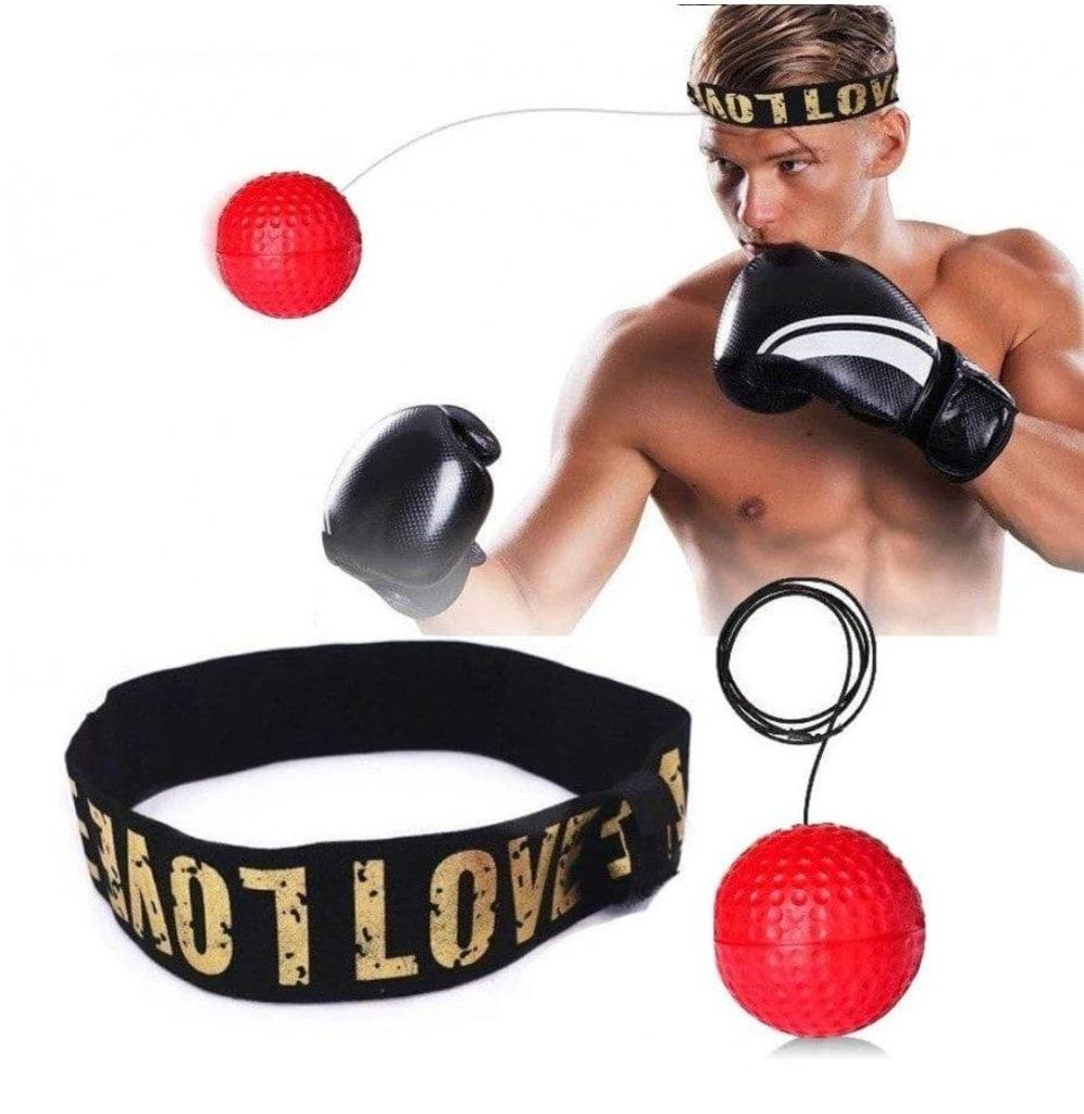 UNIQ Boxen Reflexball mit Stirnband Rot - Reaktionstrainer Produktbild 