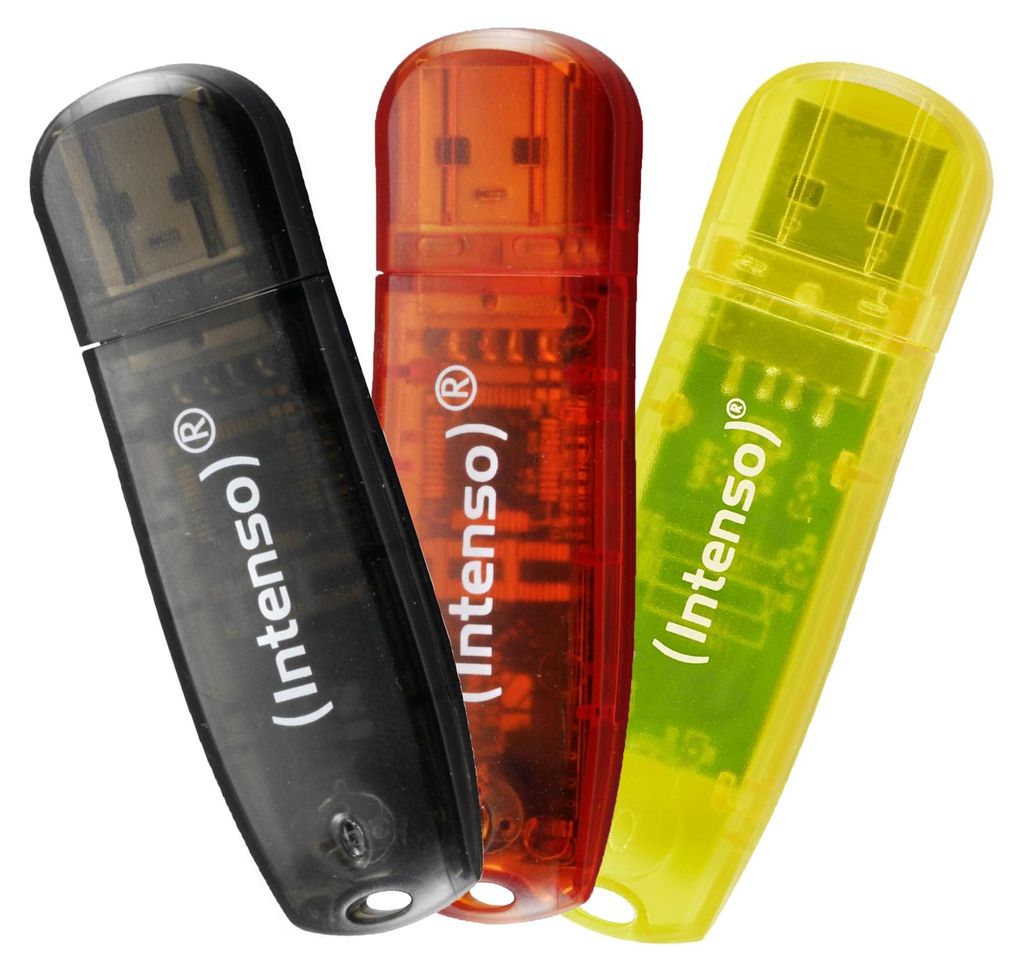 Intenso Rainbow Line 3er Pack USB Stick 8 GB, USB-A 2.0, Produktbild 