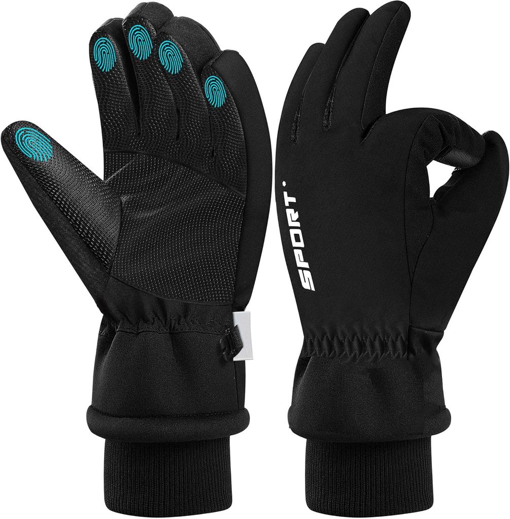 Winterhandschuhe, Handschuhe, Fahrradhandschuhe, wasserdichte Warme Touchscreen Handschuhe für Herren und Damen,für Laufen Skifahren Wandern Moto...