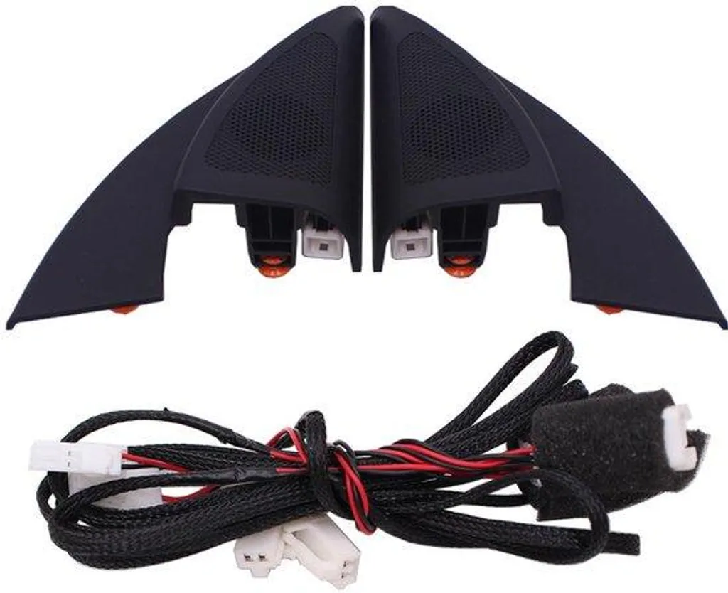 Tweeter triangulaire d'aigus noir avec câblage pour haut-parleur Hi-Fi