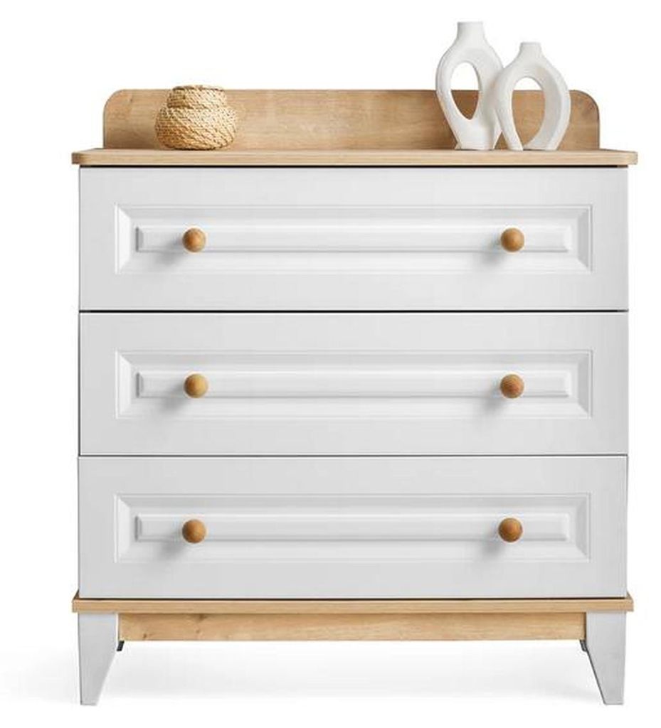 Hochwertige Kommode Schlafzimmer 3-Schubladen Sideboard Holz Möbel