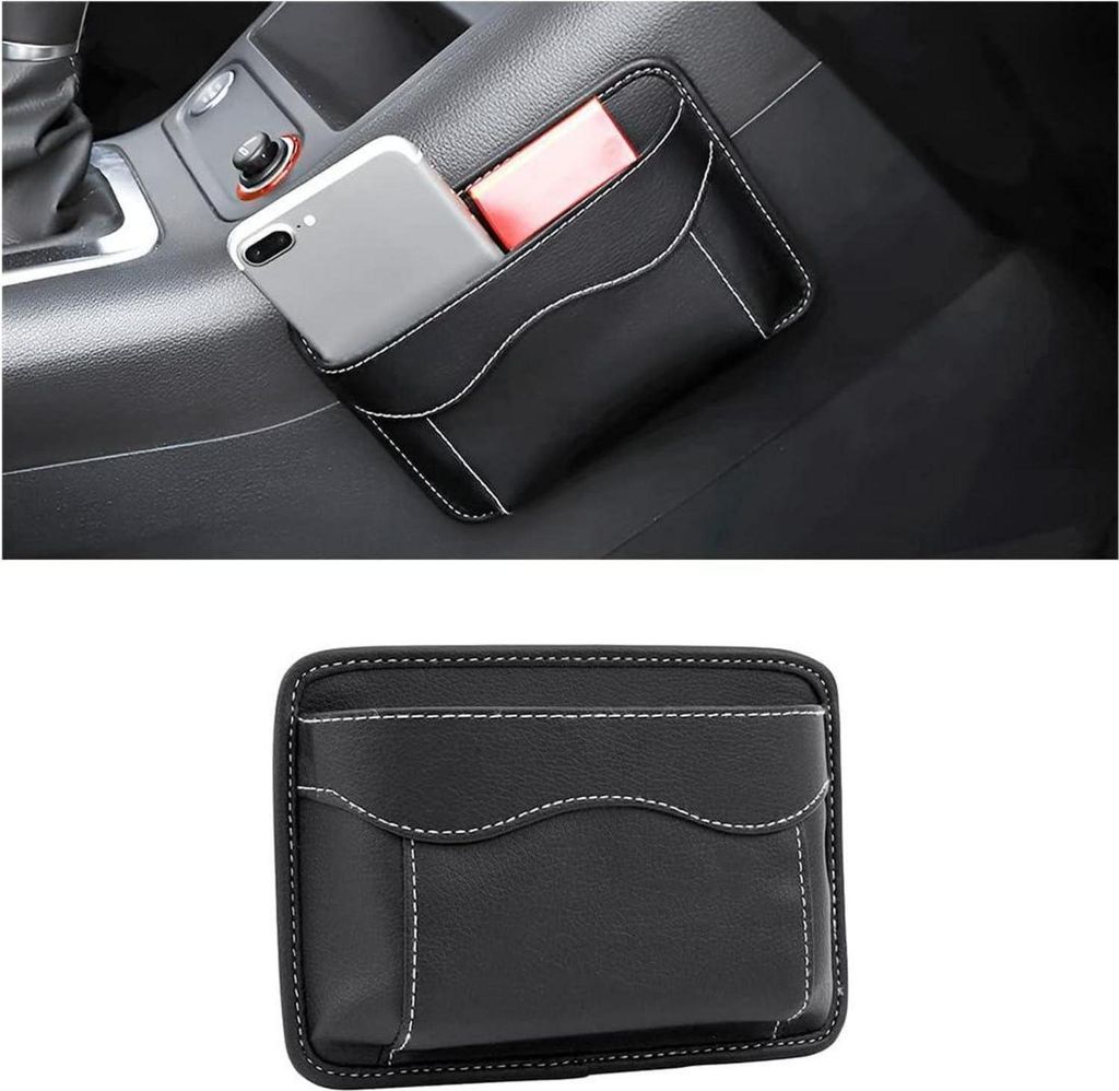 CGEAMDY Torba samochodowa skórzana mini organizer czarny Zdjęcie produktu 