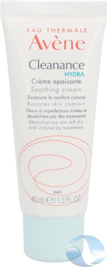 A close-up studio shot of an Avène Cleanance Hydra Soothing Cream tube.