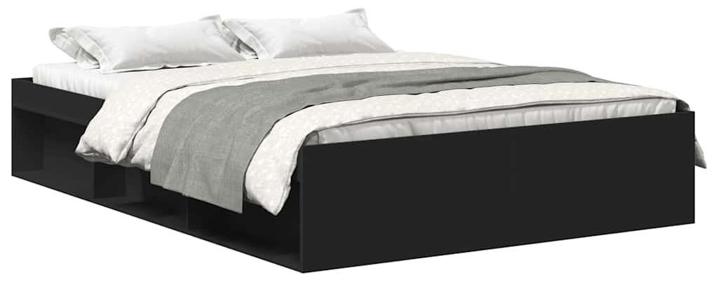 vidaXL Bettgestell Schwarz 120x200 cm Produktbild 