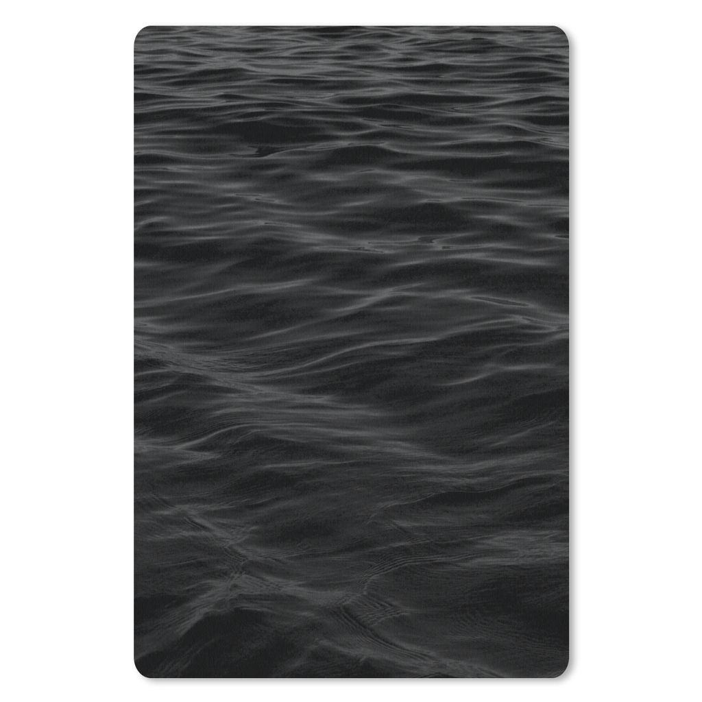MuchoWow Mauspad Mousepad Wellen - Wasser - Schwarz - Weiß 40x60 cm - Mousepads - Maus Mat - Pad - Mausunterlage - Schreibtisch Accesoire