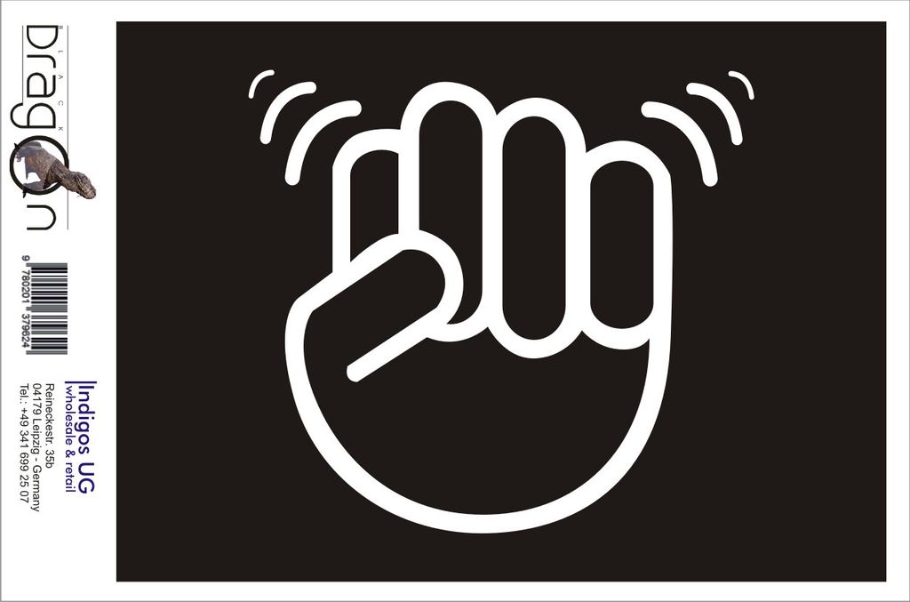 Aufkleber / Autoaufkleber - JDM / Die cut / Auto / OEM - The Shocker Fist - 120x110 mm rot - Heckscheibe / Heckscheibenaufkleber