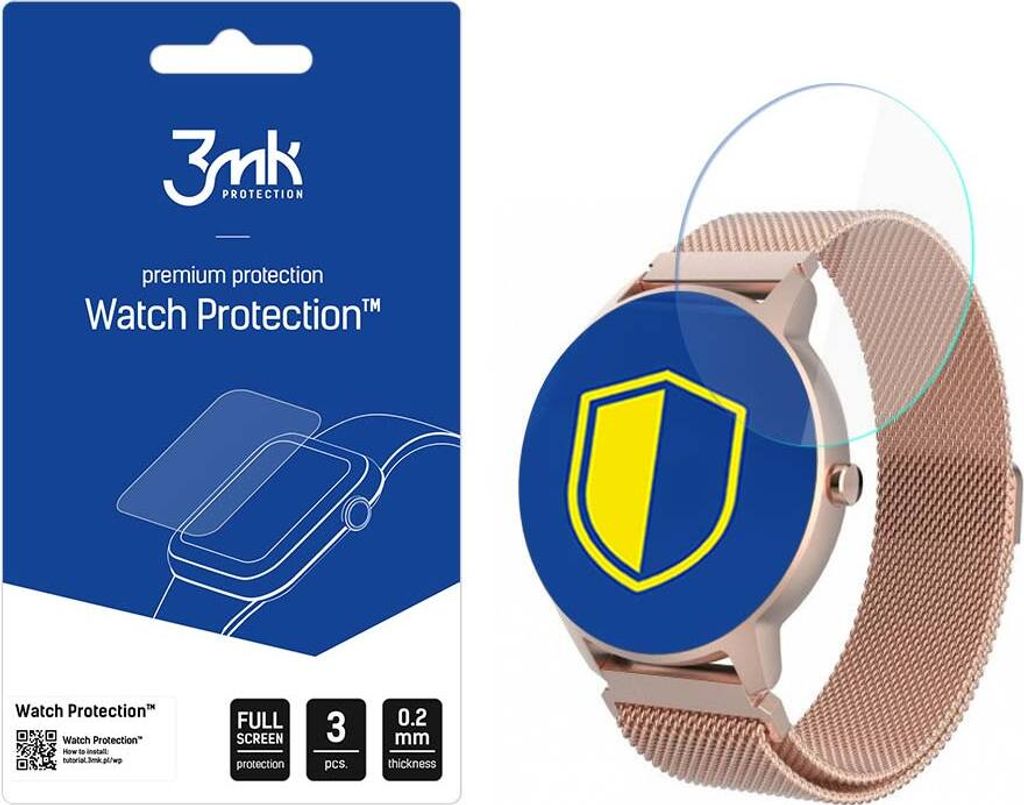 3mk Display Hybridglas Watch Protection für Forever Forevive 2 Slim SB-325 0,2mm (3 Stück)