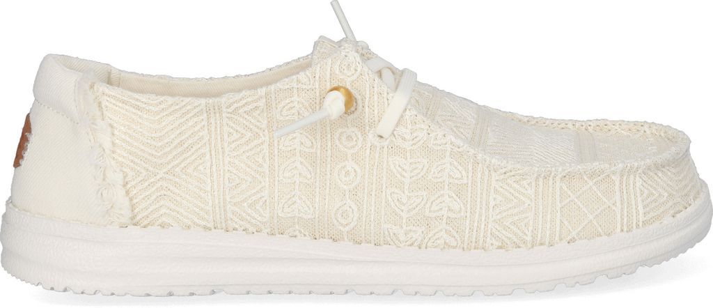 HEYDUDE Wendy Crochet Lace Damen Halbschuhe White/Gold Produktbild 