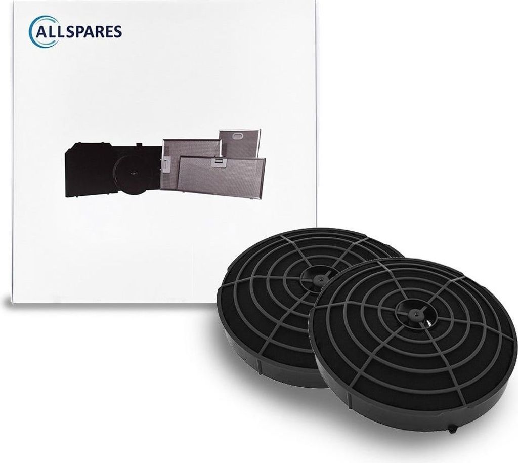 AllSpares Long Life Aktivkohlefilter (2x) für Dunstabzugshauben geeignet für