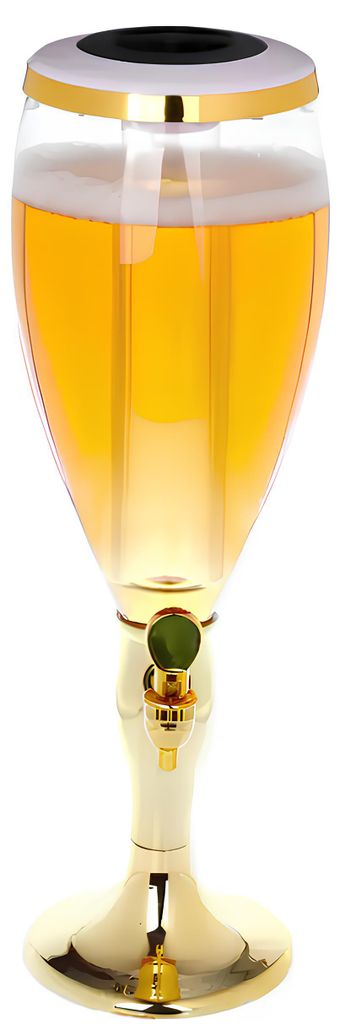 Bierdispenser 1,5L met verlichting en ijskoeling torenmok Productafbeelding 