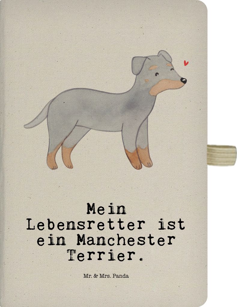Mr. & Mrs. Panda notizbuch Manchester Terrier Lebensretter - Transparent - Geschenk, Skizzenbuch, Journal, a4, Tagebuch, Gebundenes