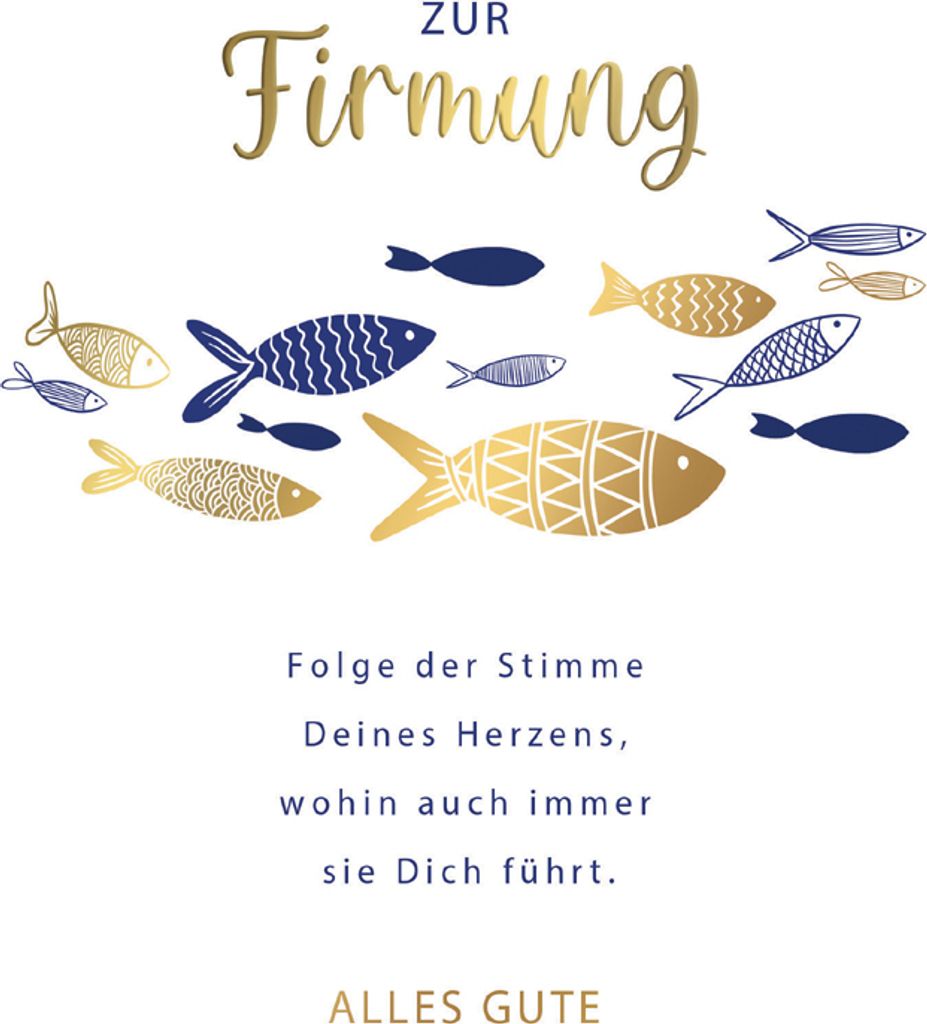 CACTUS Firmungskarte "Fische"