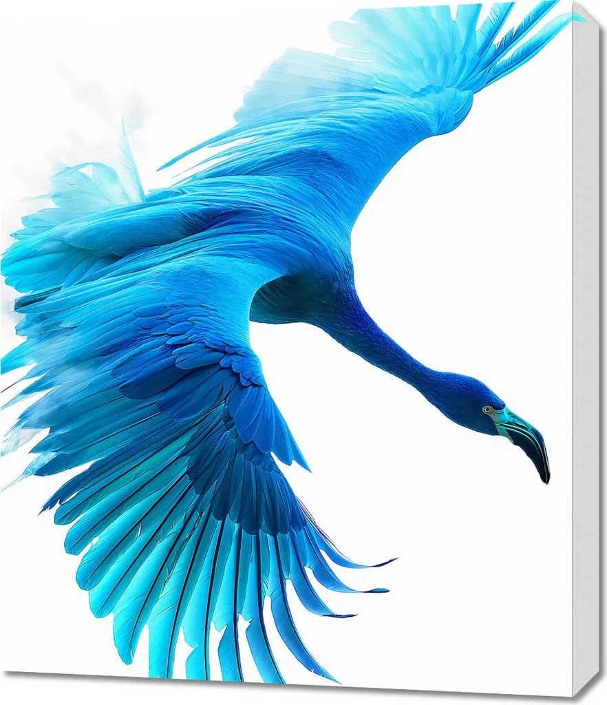 Tableau Image Vol bleu 60 x 70 cm - Décoration Murale Moderne Premium