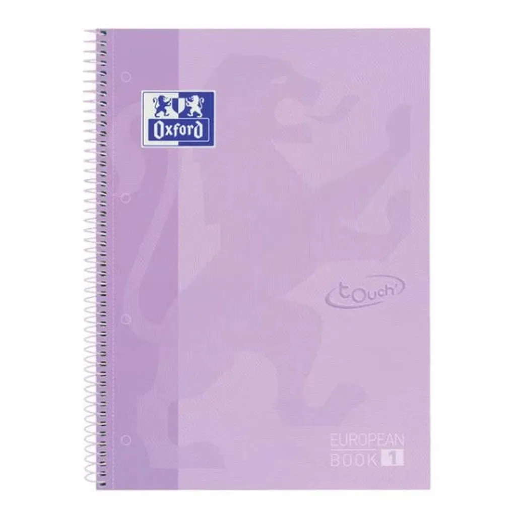 Cahier Oxford Europeanbook A4+ 80f Ne Traverse Pas Lavande Pastel x5