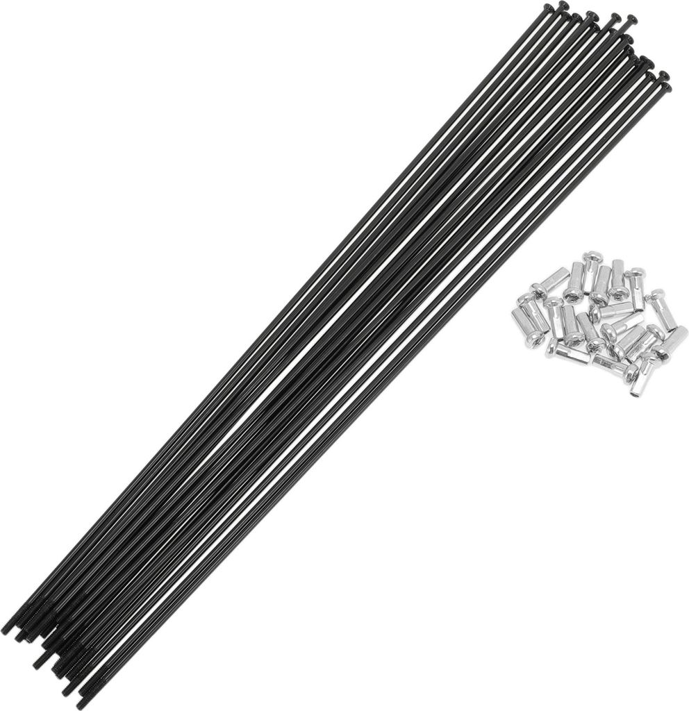 20 Set 14G Gerade Zug Fahrrad Speichen 239mm Gerade Zug Fahrrad Speichen Kohlenstoffstahl Schwarz