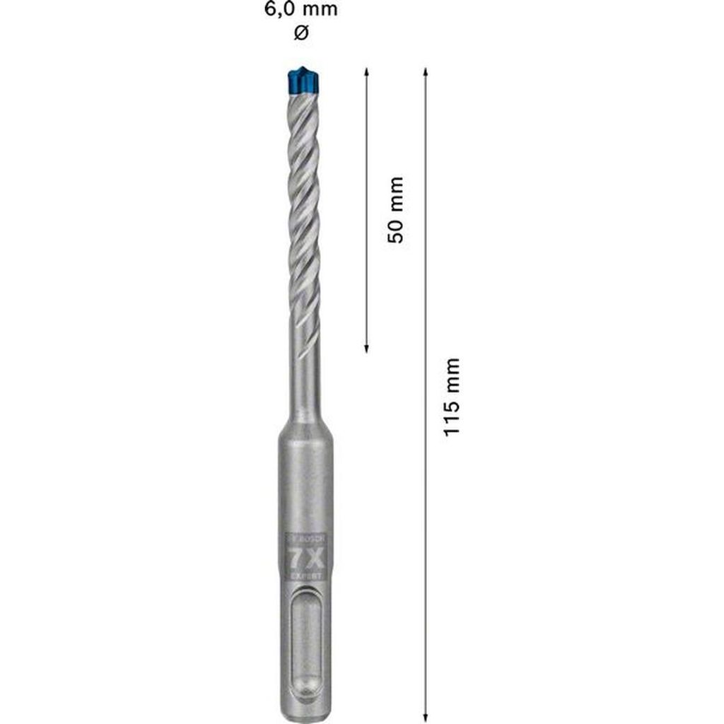 Hammerbohrer Expert SDS-7X D.6mm Arbeits-L.100mm L.165mm Produktbild 9