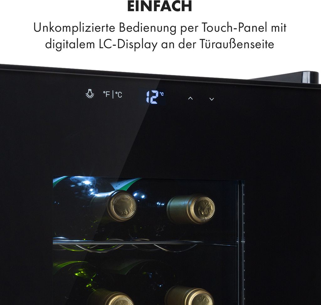Klarstein Weinkühlschrank, Getränkekühlschrank Schmal, 1 Produktbild 4