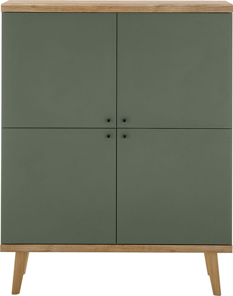 Highboard in Eiche mit grün AVEZZANO-61 Modern