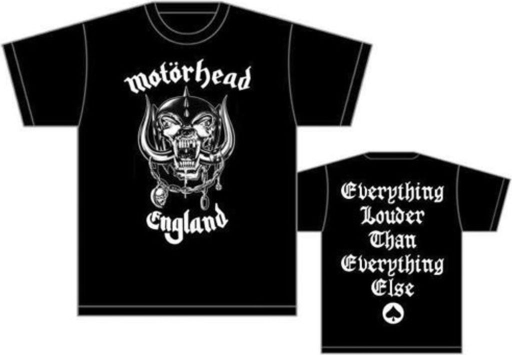 Motörhead England (Back Print) Black XL T-Shirt