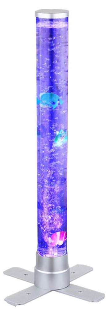 RGB LED Wassersäule, Farbwechsler, klar, Fische, H 61cm Produktbild 